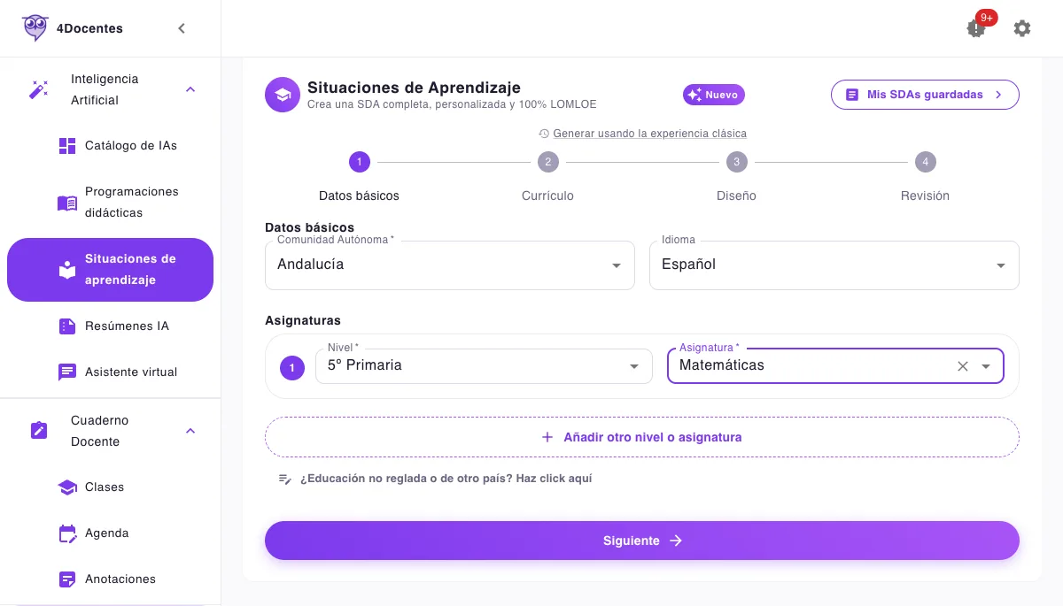 Personalización avanzada de la programación didáctica