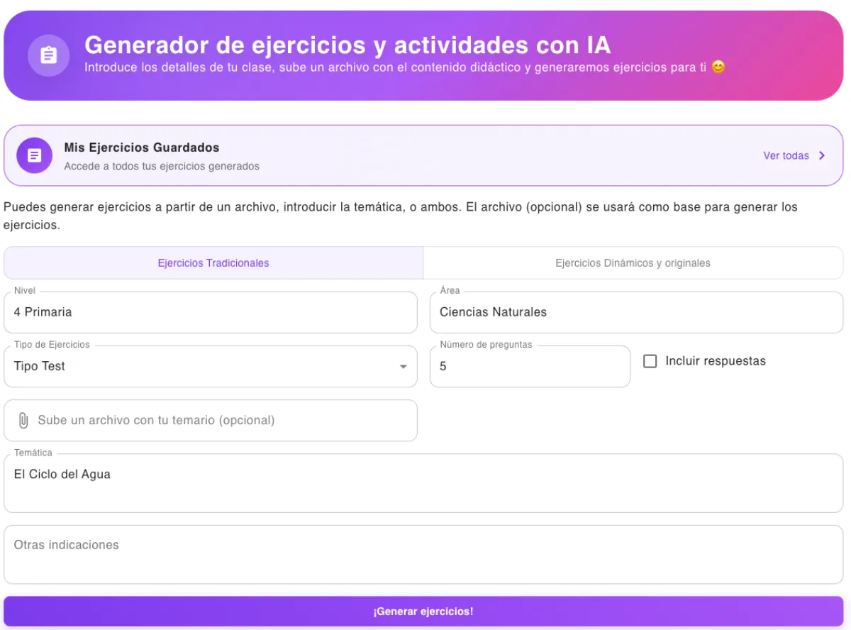 Generador de preguntas tipo test con IA